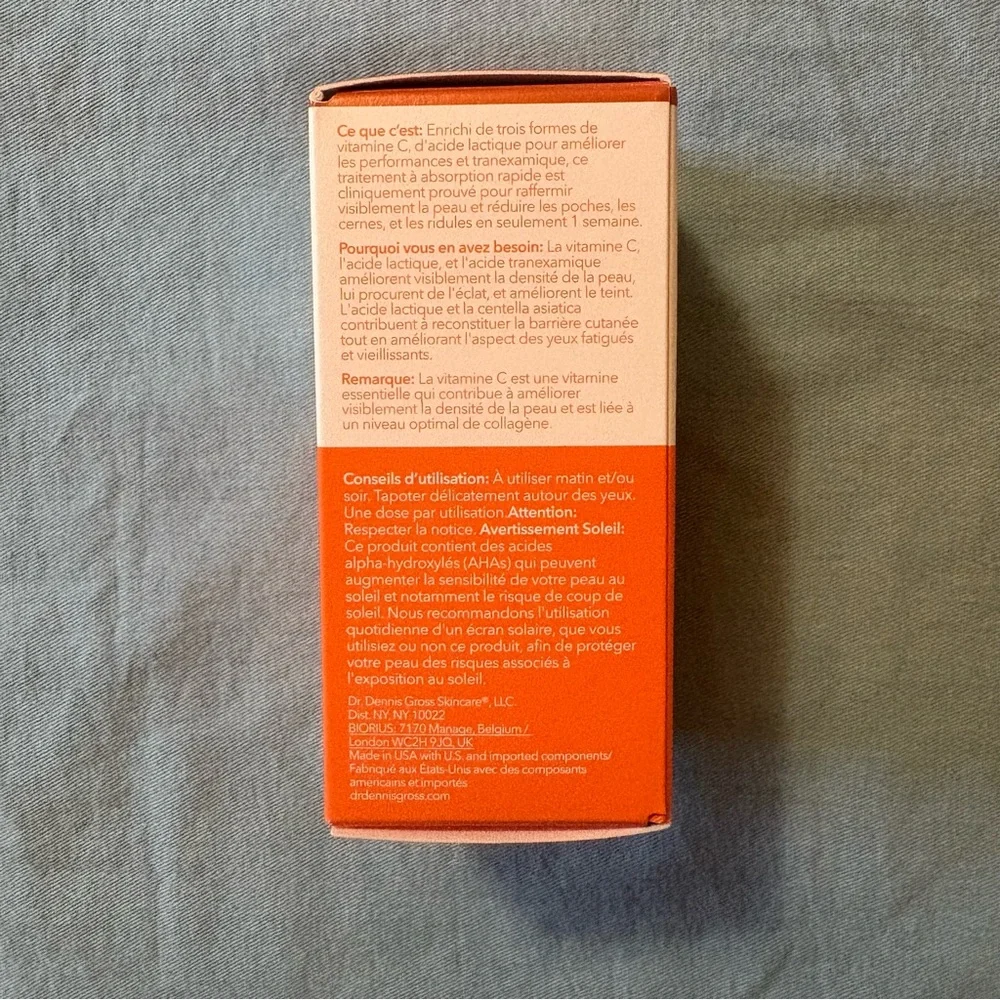 NEW Dr Dennis Gross Vitamin C Lactic Firm & Bright Eye Treatment 0.5oz/15ml